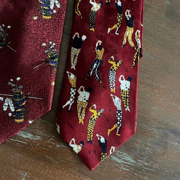 Golf Ties Sky Bend Country Club Polyester Tie Golf Magazine Silk Tie Made in USA - Picture 3 of 9